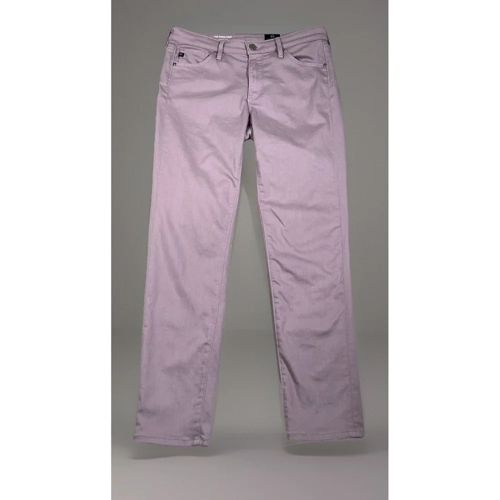 AG Adriano Goldschmied Women's The Prima Crop Pink‎ Cigarette Jeans Size 27 USA